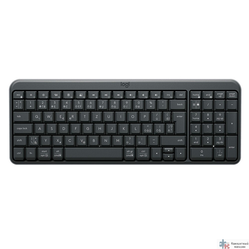 920-013452 Logitech Клавиатура K250 Graphite Wireless оригинальная заводская гравировка RU/LAT