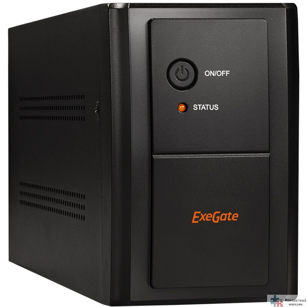 Повреждение упаковки Exegate EP285515RUS ИБП ExeGate SpecialPro UNB-2000.LED.AVR.EURO.RJ.USB <2000VA/1200W, LED, AVR, 4 евророзетки, RJ45/11, USB, Black>