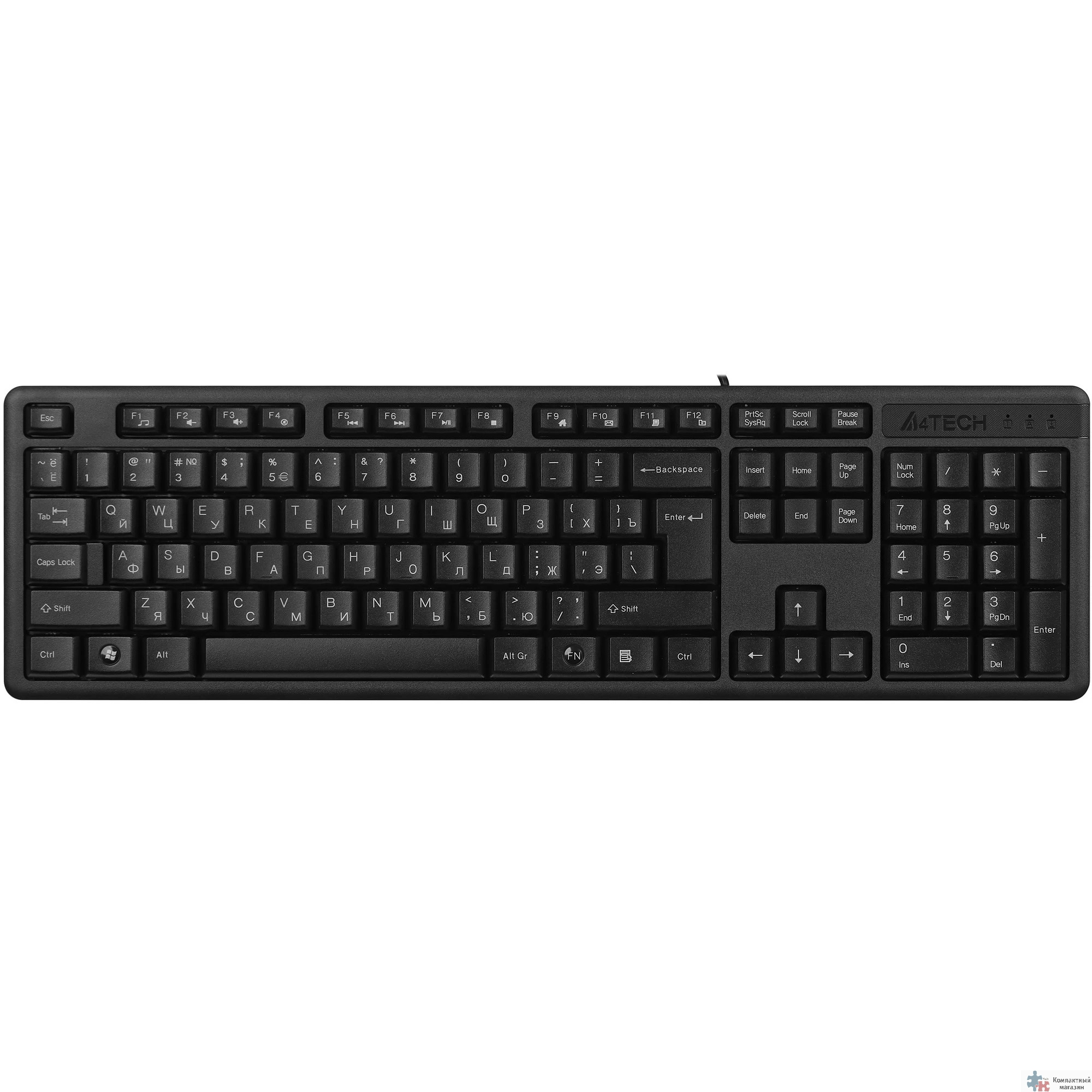 Клавиатура A4Tech KR-3 черный USB
