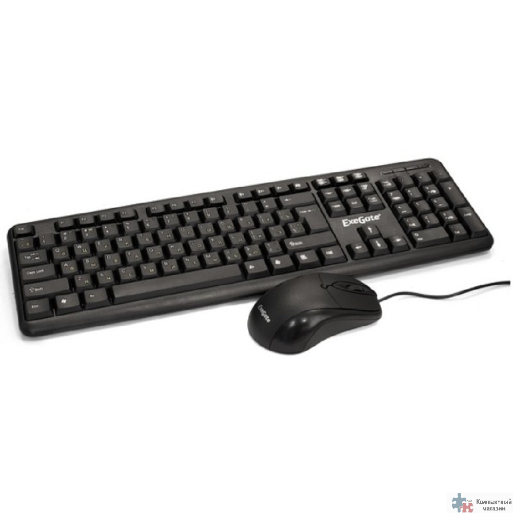Exegate EX287139RUS Комплект проводной ExeGate Professional Standard Combo MK120 OEM (влагозащищенная кл.104кл+мышь 1000 3кн.,USB, 1,5 м.)