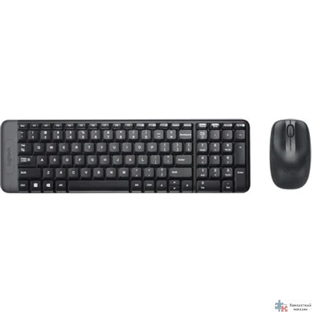 920-003169 Logitech Клавиатура + мышь Wireless Combo MK220 Black USB оригинальная заводская гравировка RU/LAT 