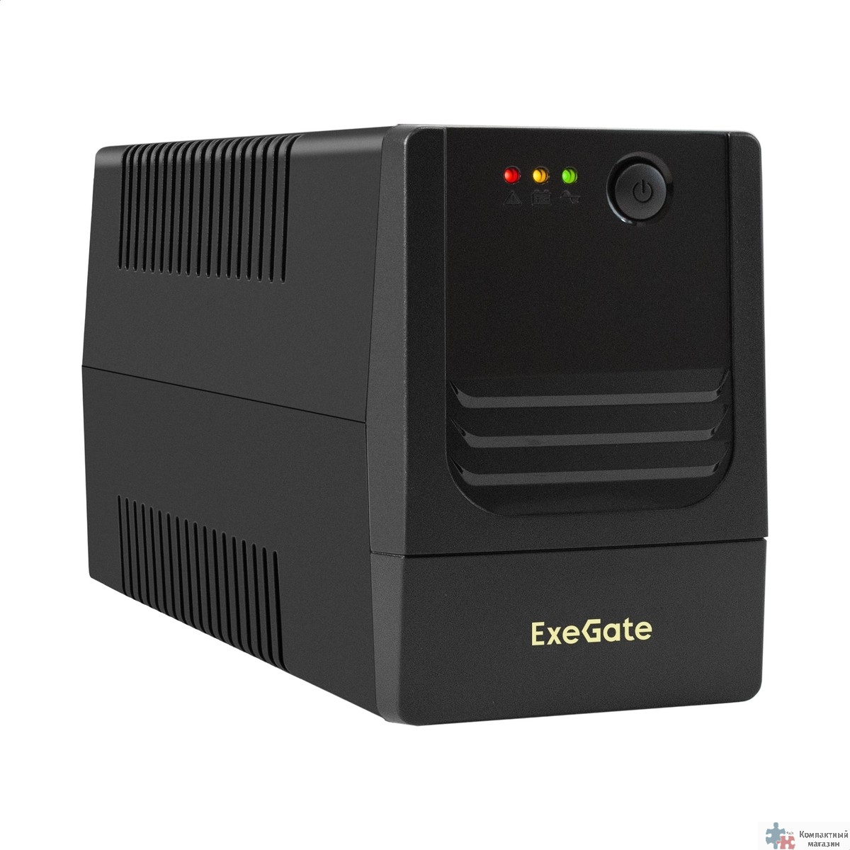 Exegate EX299482RUS ИБП ExeGate Power NB-650.LED.AVR.4C13 (650VA/390W, LED, AVR, 4*C13, батарея 12V 7Ah, Black)