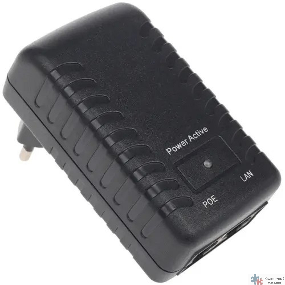 ORIENT SAP-48POE 1A, PoE инжектор питания 48W, AC 100-240V/ DC 48V, 1.0A, вход: RJ45 LAN 10/100, выход: RJ45 PoE тип B (4/5+,7/8-), совместим с оборудованием PoE IEEE 802.3af, (30428) 