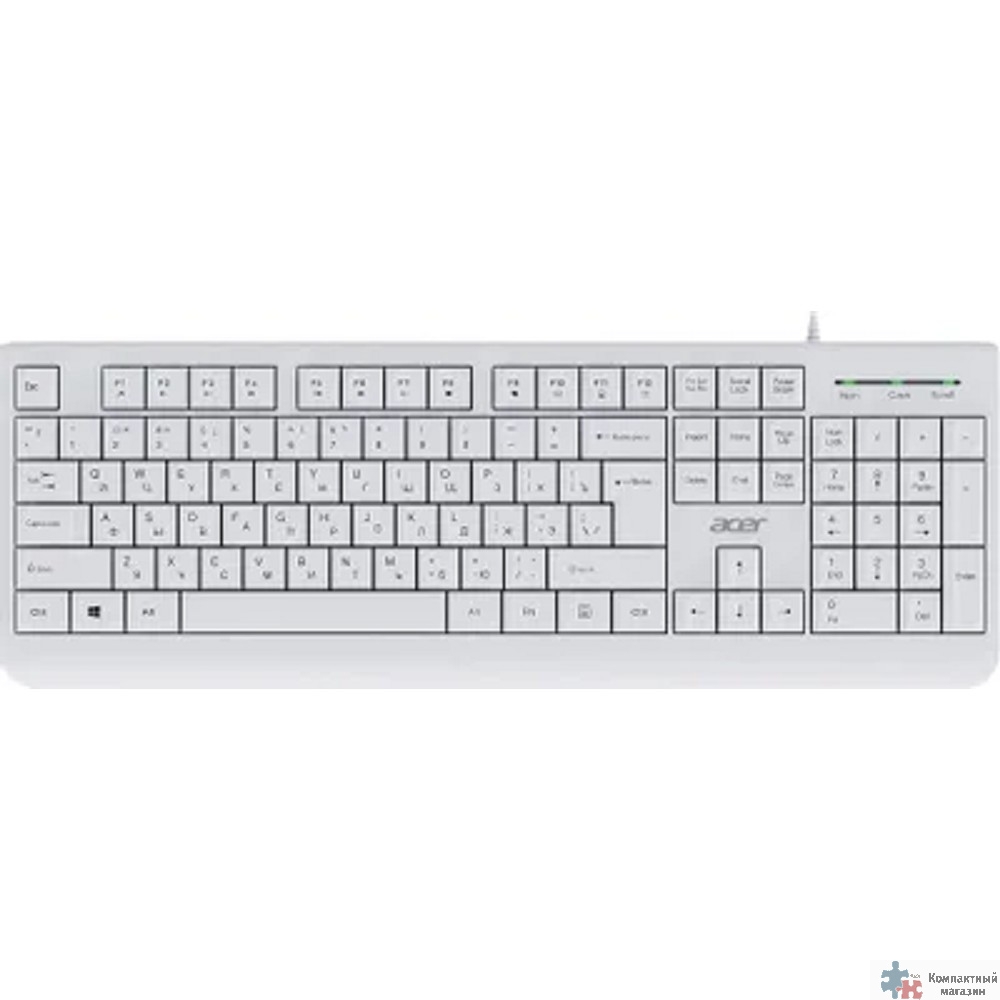 Acer OKW400 white USB Multimedia (ZL.KBDEE.01B) каб.:1.8м Клавиатура проводная 