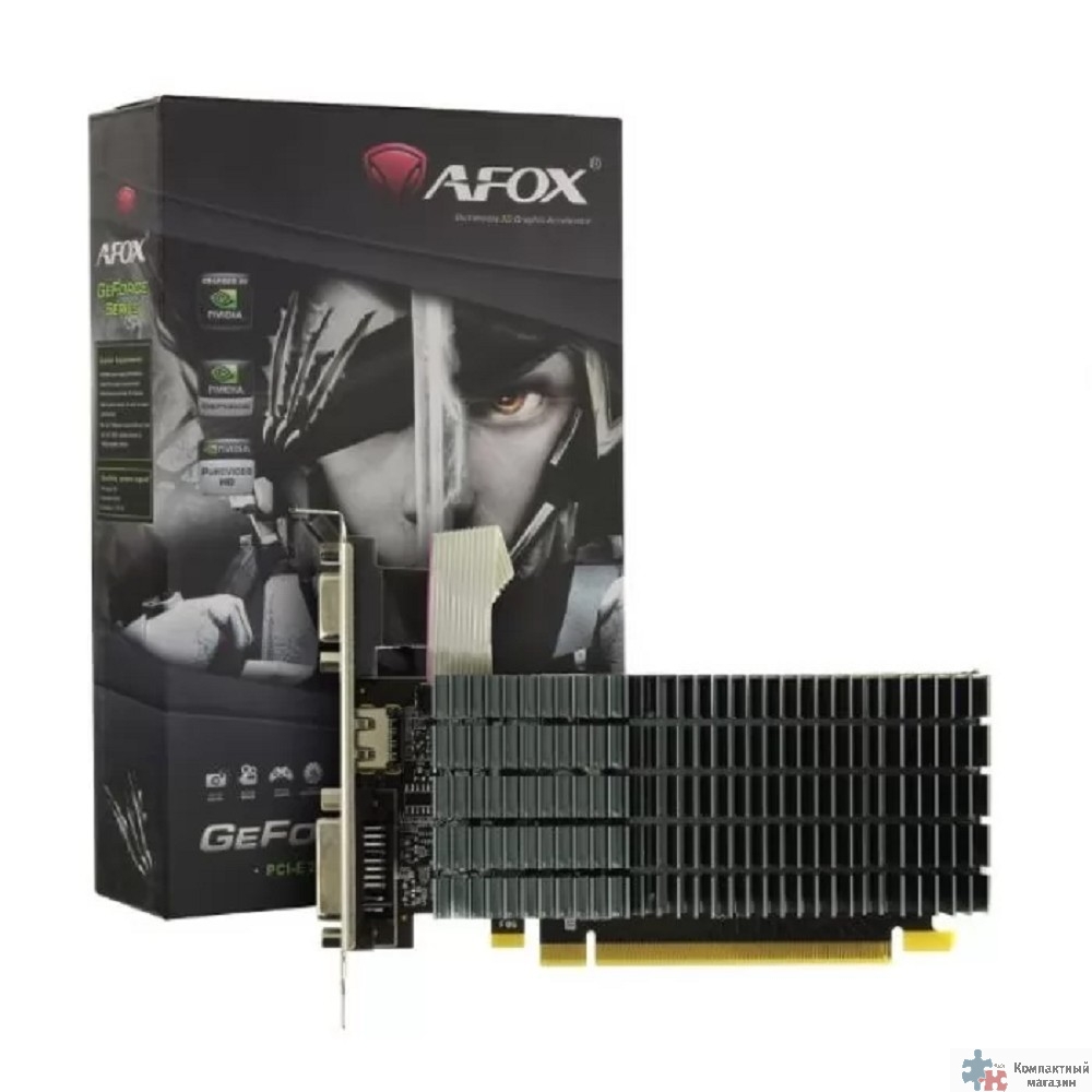 Повреждение упаковки Видеокарта AFOX GT210 1GB DDR2 64 bit VGA/DVI/HDMI (AF210-1024D2LG2) RTL  