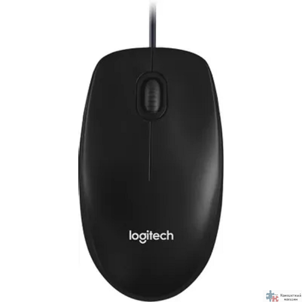910-006652/910-005006/910-005003/910-006765 Мышь Logitech M100(M100r) Dark Ret {темно-серая/черная, оптическая, 1000dpi, USB, 1.8м}