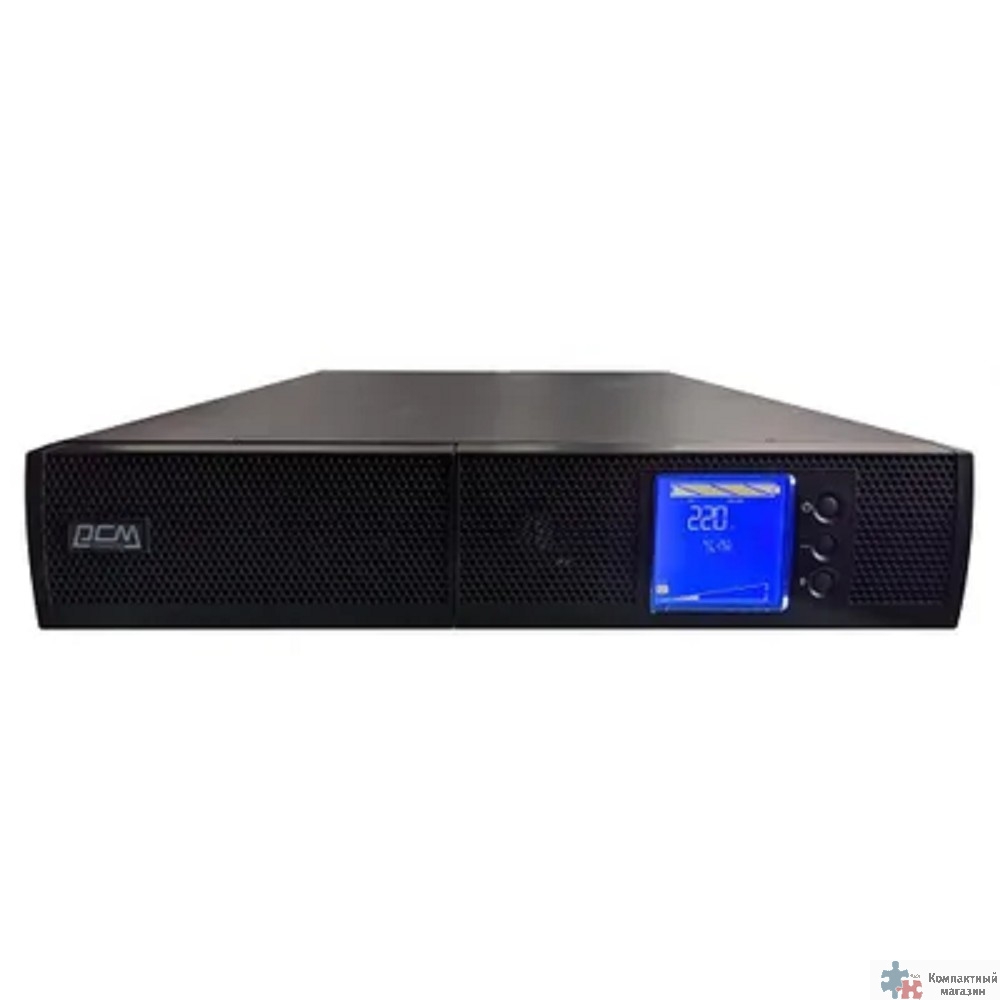 PowerCom Sentinel SNT-2000 ИБП {Online, 2000VA / 2000W, Rack/Tower, IEC, LCD, RS-232/USB, SNMPslot} (1456284)