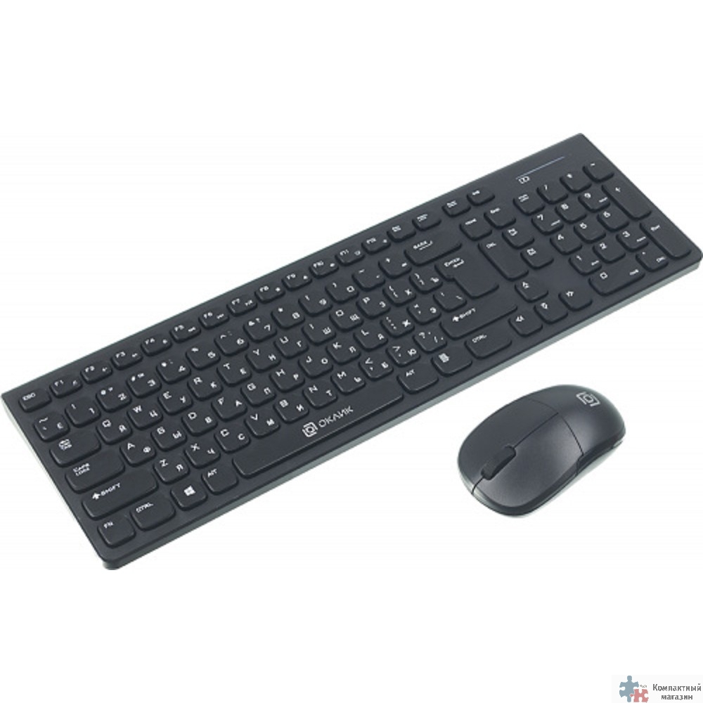 Клавиатура + мышь Oklick 220M черный, USB, беспроводная  [1062000]