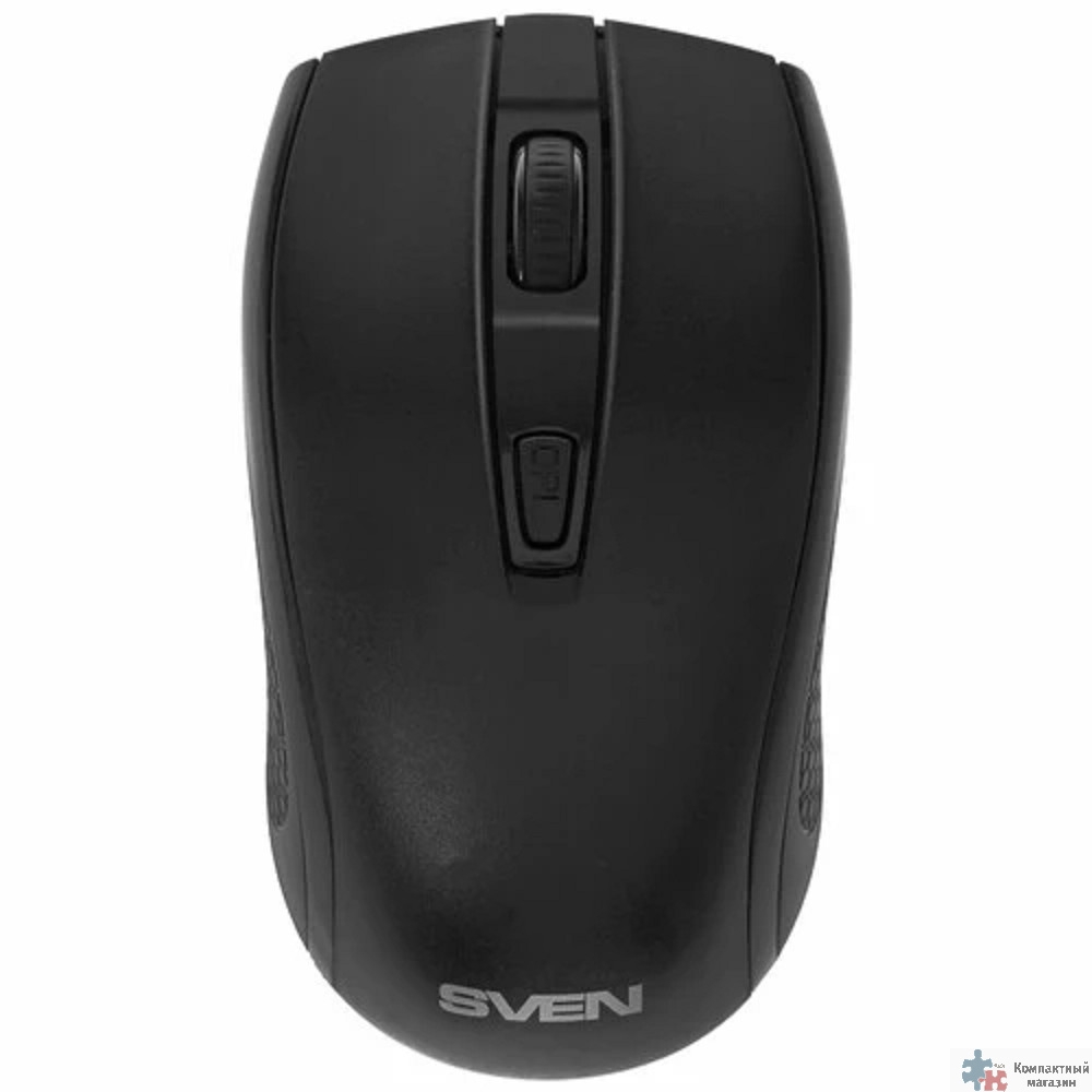 Беспроводная мышь Sven RX-220W чёрная (3+1кл. 800-1600DPI, блист)