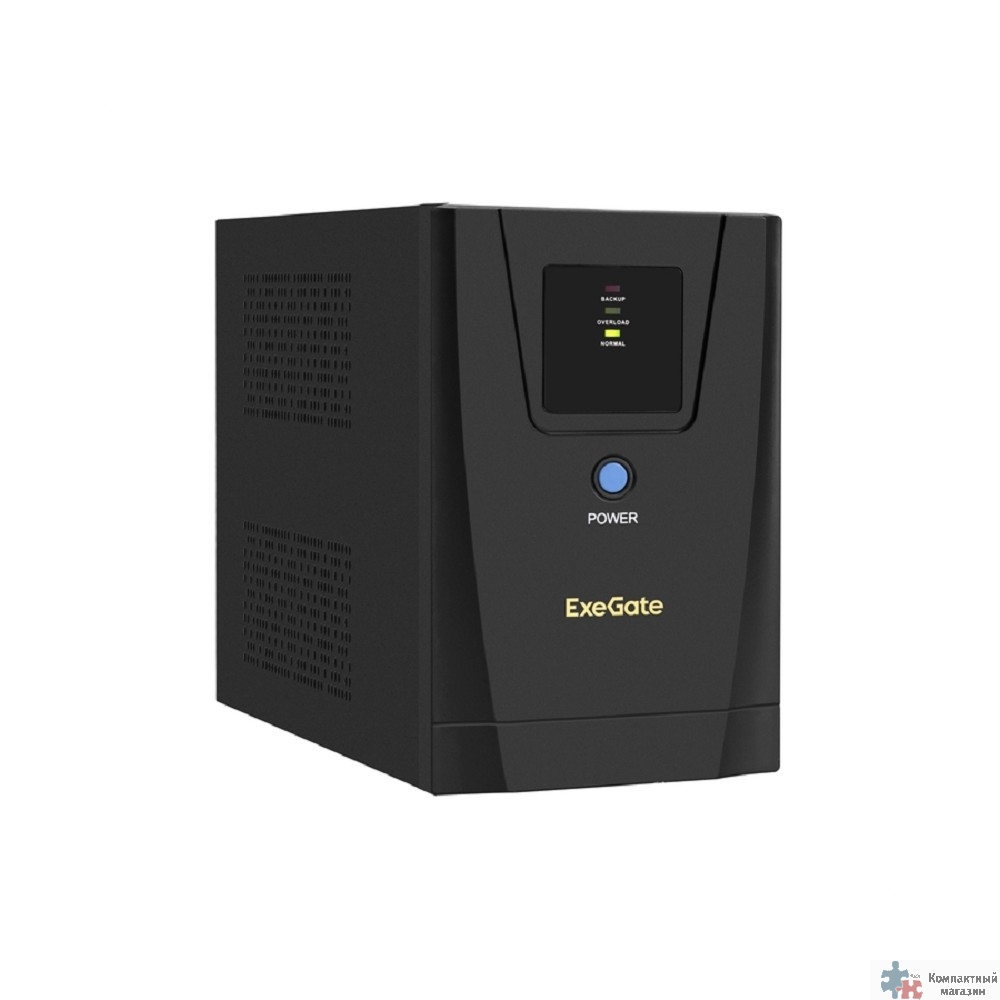 Exegate EX292793RUS ИБП ExeGate SpecialPro UNB-1200.LED.AVR.2SH.3C13 <1200VA/750W, LED, AVR, 2*Schuko+3*C13, съемн.кабель, металлический корпус, Black>