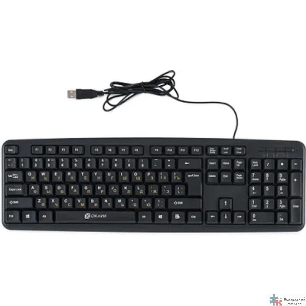 Повреждение упаковки Клавиатура Oklick 130M черный USB [337077]