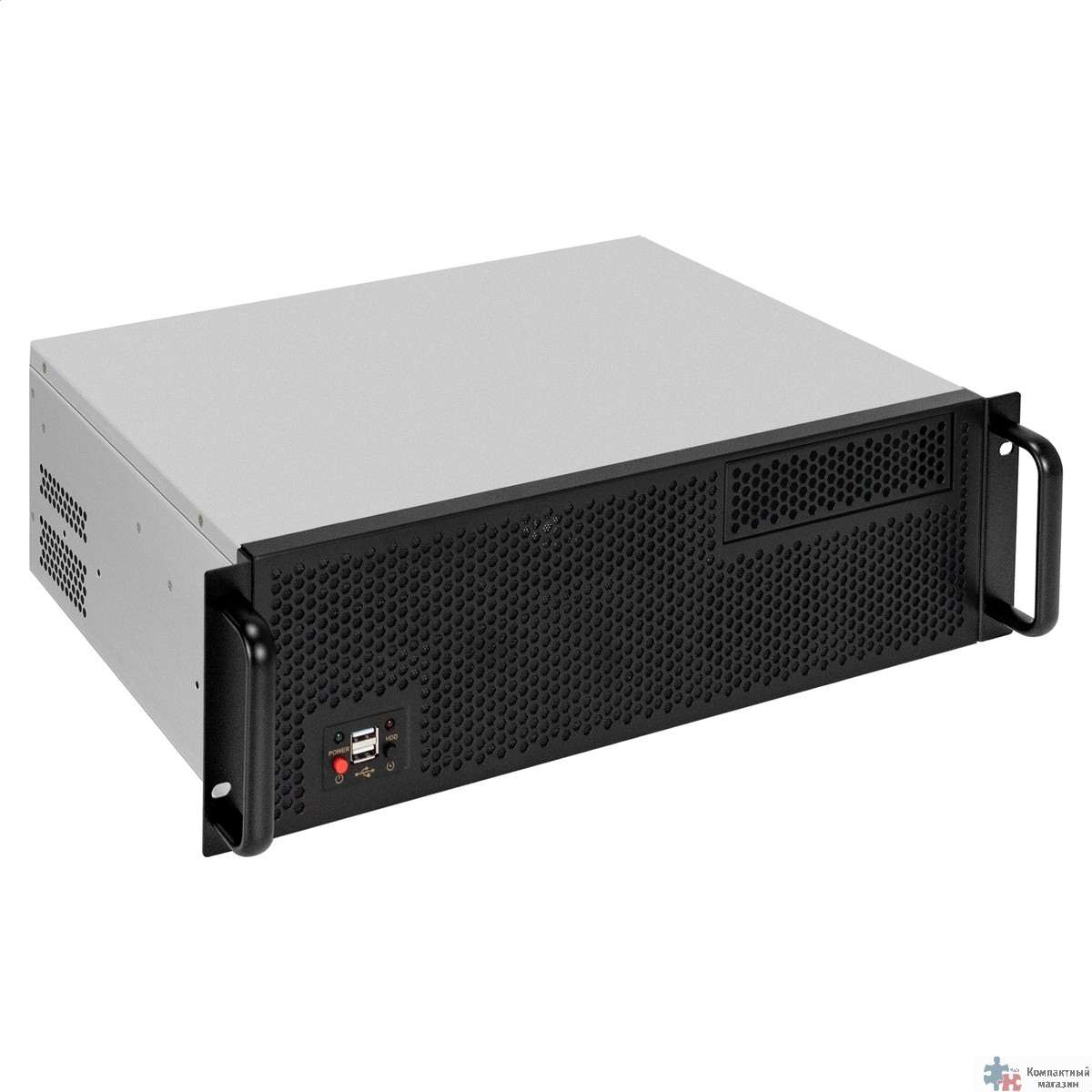 Exegate EX297478RUS Серверный корпус ExeGate Pro 3U300-03 <RM 19", высота 3U, глубина 300, без БП, USB>
