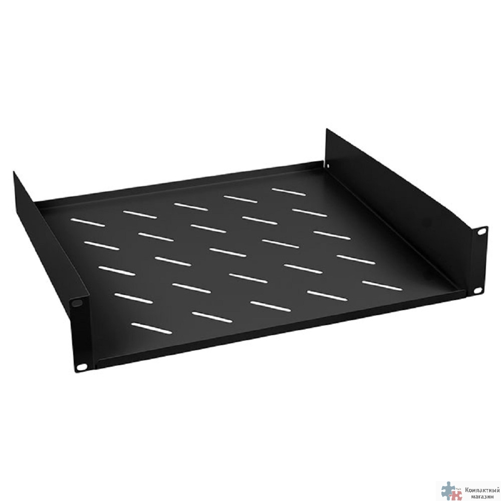 Cabeus SH-J017-2U-400-BK Полка перфорированная для шкафов 19" 2U Cabeus SH-J017-2U-400-BK черная [8629c] 