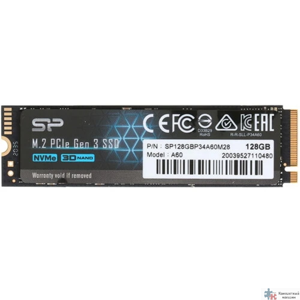 Silicon Power SSD 128Gb M.2 A60 SP128GBP34A60M28