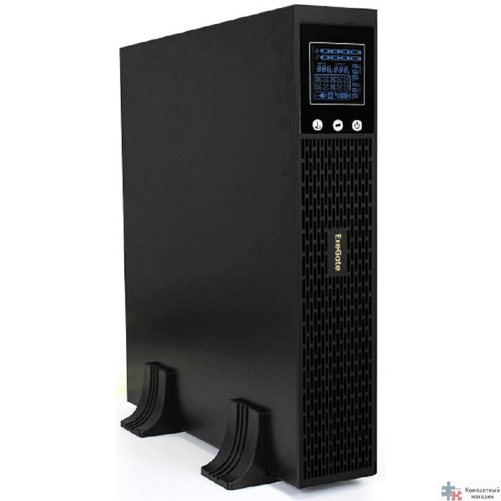 Exegate EX293054RUS ИБП Pure Sine Wave ExeGate SinePower UHB-3000.LCD.AVR.1SH.4C13.RJ.USB.2U <3000VA/2400W, LCD, AVR, 1*Schuko+4*C13, RJ45/11, USB, Rackmount 2U/Tower, металлический корпус, Black>