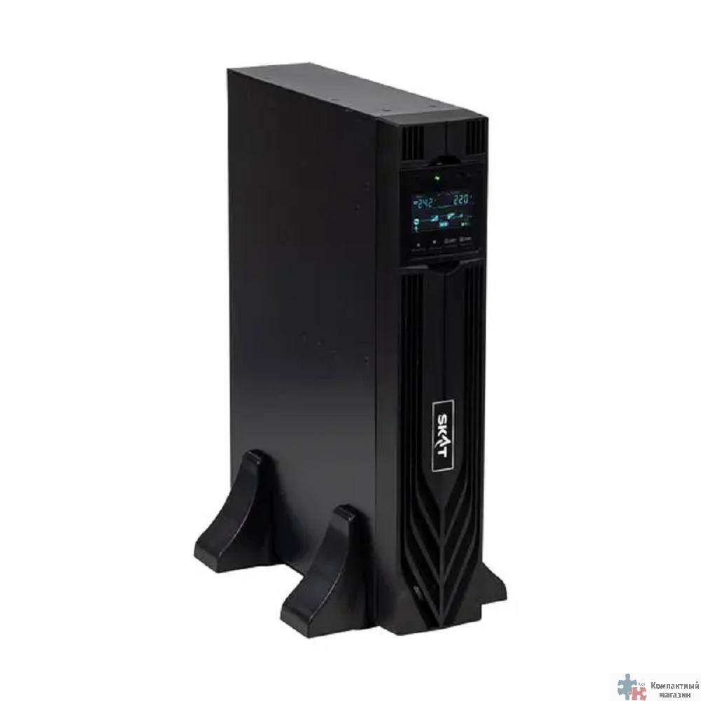 ИБП Бастион SKAT-UPS 1000-RACK-ON P3 {Online, синус, 1000ВА/1000 Вт, стойка/на пол, 2xSchuko, встр. SNMP/USB/RS-232/EPO, БЕЗ АКБ (2 шт 40-200Ач или SKAT ВС 24/18 или 24/36 RACK), МПТ} (8762)