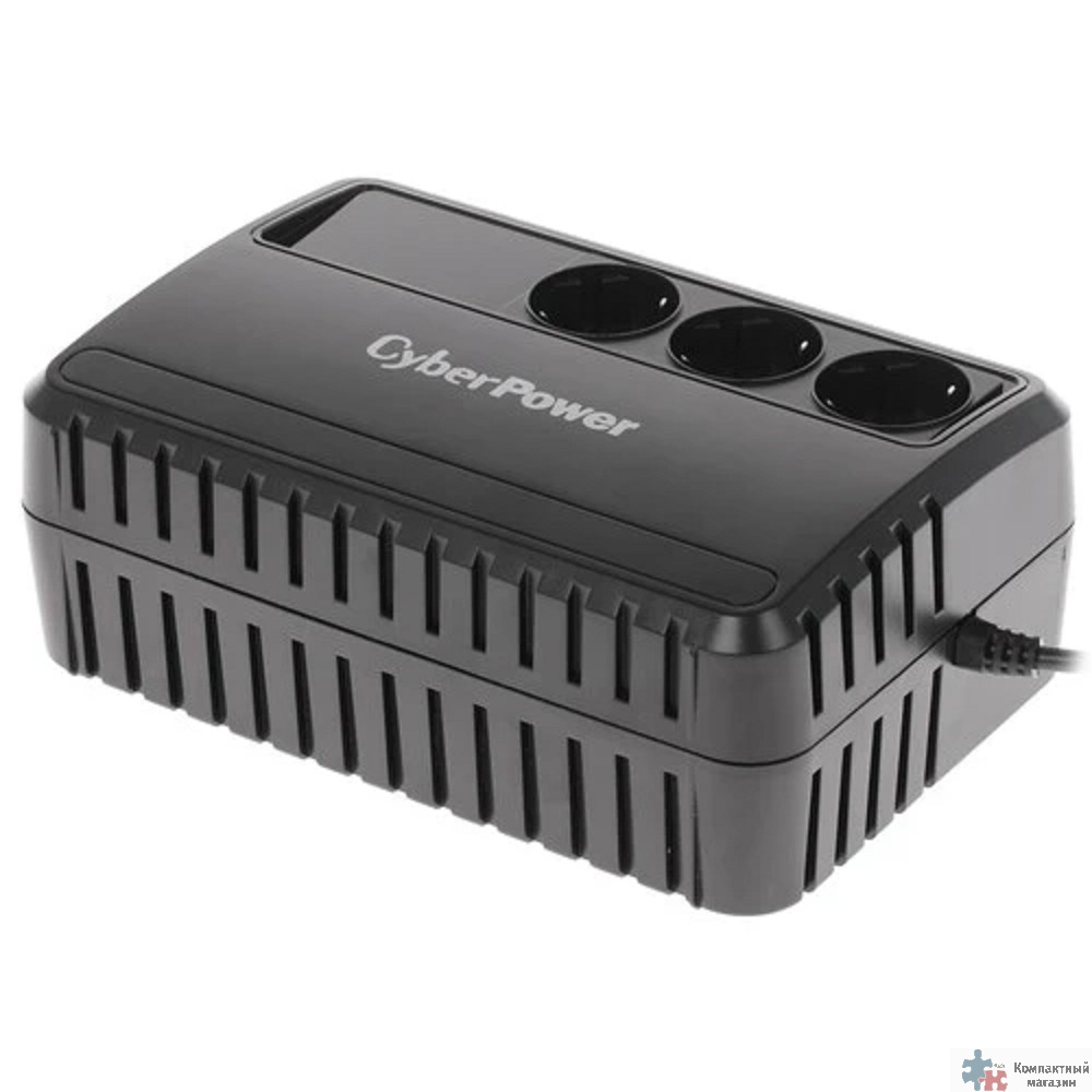 ИБП CyberPower BU600E {Line-Interactive, 600VA/360W (3 EURO), 12В/5 Ач х 1}