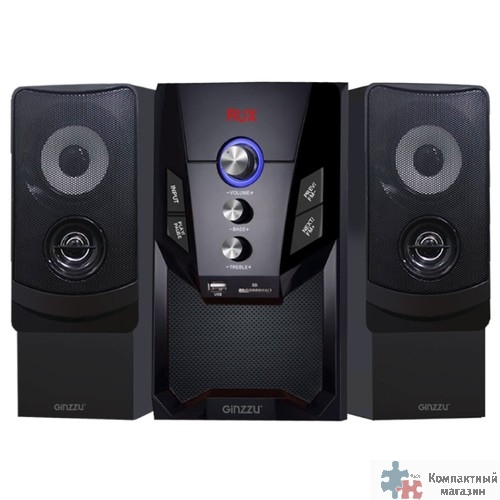 Повреждение упаковки Ginzzu GM-415, Акустическая система 2.1, 50W/BT/USB/SD/FM/ДУ