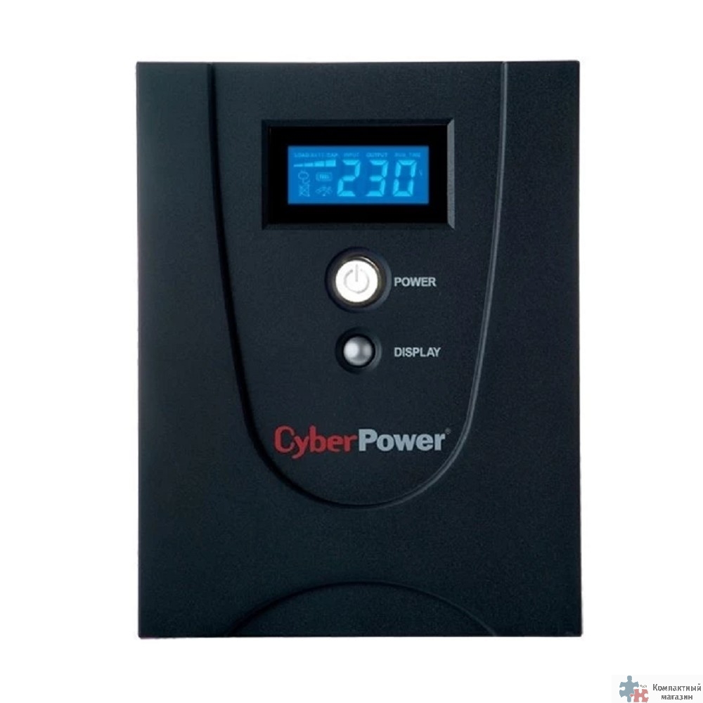 ИБП CyberPower VALUE2200EILCD {Line-Interactive, Tower, 2200VA/1320W USB/RS-232/RJ11/45 (6 С13) 12В/9 Ач х 2} 
