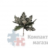 Украшение новогоднее Пуансеттия на клипсе 22*24 *10 см темно-зеленая
