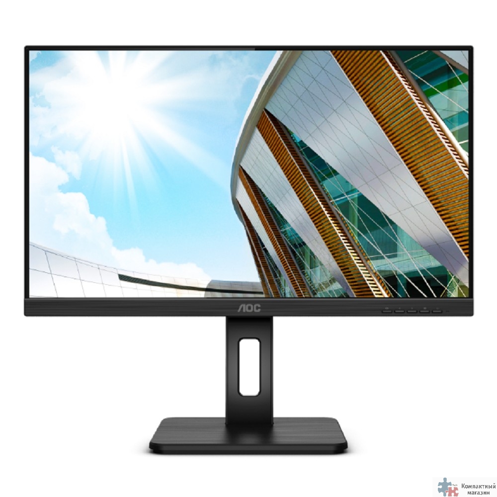 Повреждение упаковки LCD AOC 23.8" 24P2Q Black с поворотом экрана {IPS 1920x1080 75Hz 4 ms 178/178 250cd DVI HDMI DisplayPort 1.2 4xUSB3.2 MM Pivot}