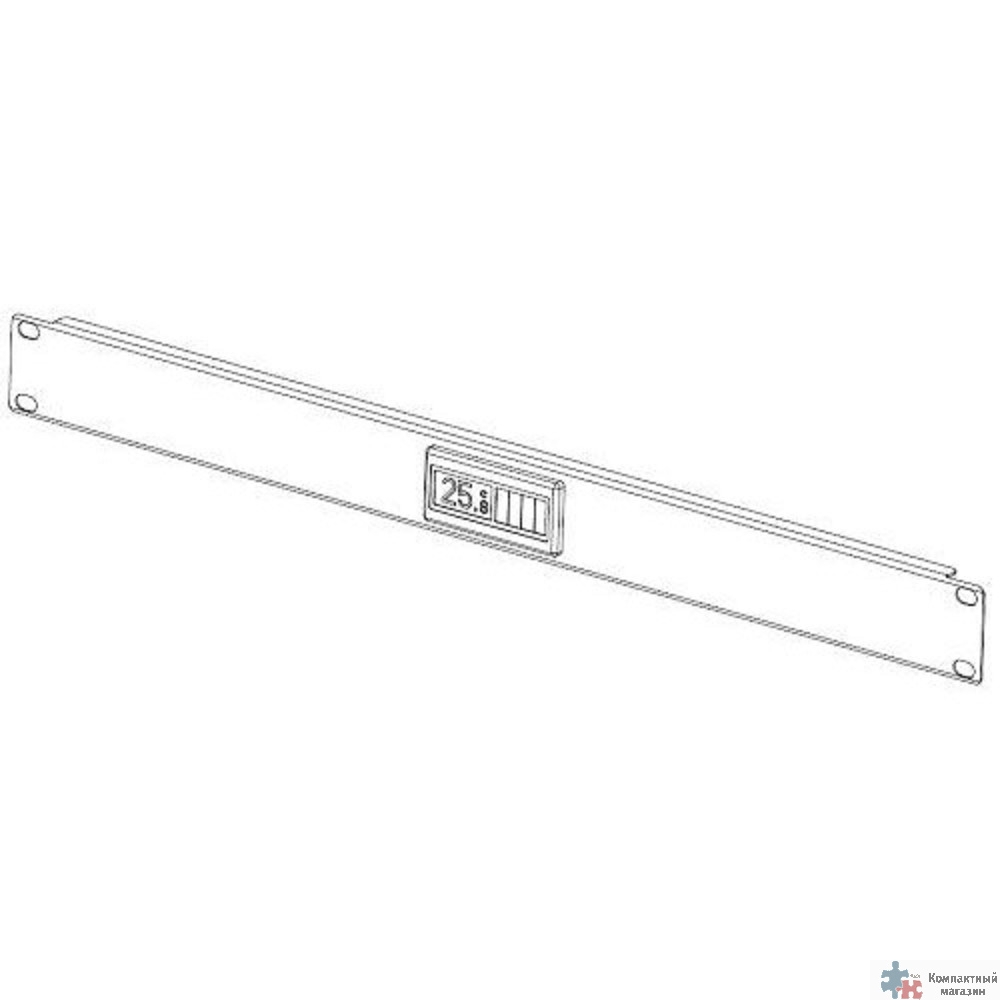 REM Фальшпанель с термометром в шкаф 19" 1U (R-FPT-1U)