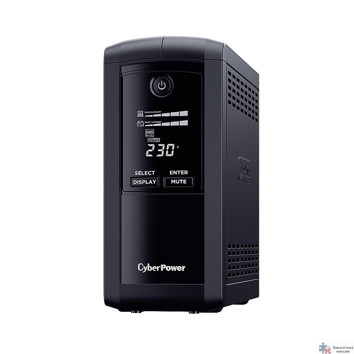 ИБП CyberPower VP700ELCD {Line-Interactive, Tower, 700VA/390W USB/RS-232/RJ11/45  (4 EURO), 12В/7 Ач х 1}
