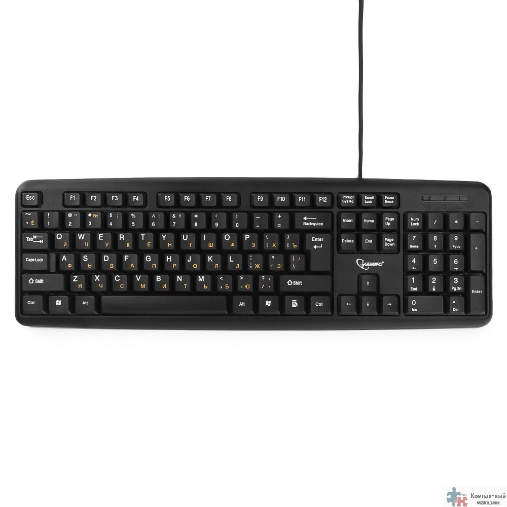 Повреждение упаковки Клавиатура Gembird KB-8320U-BL {черный,USB, 104 клавиши}