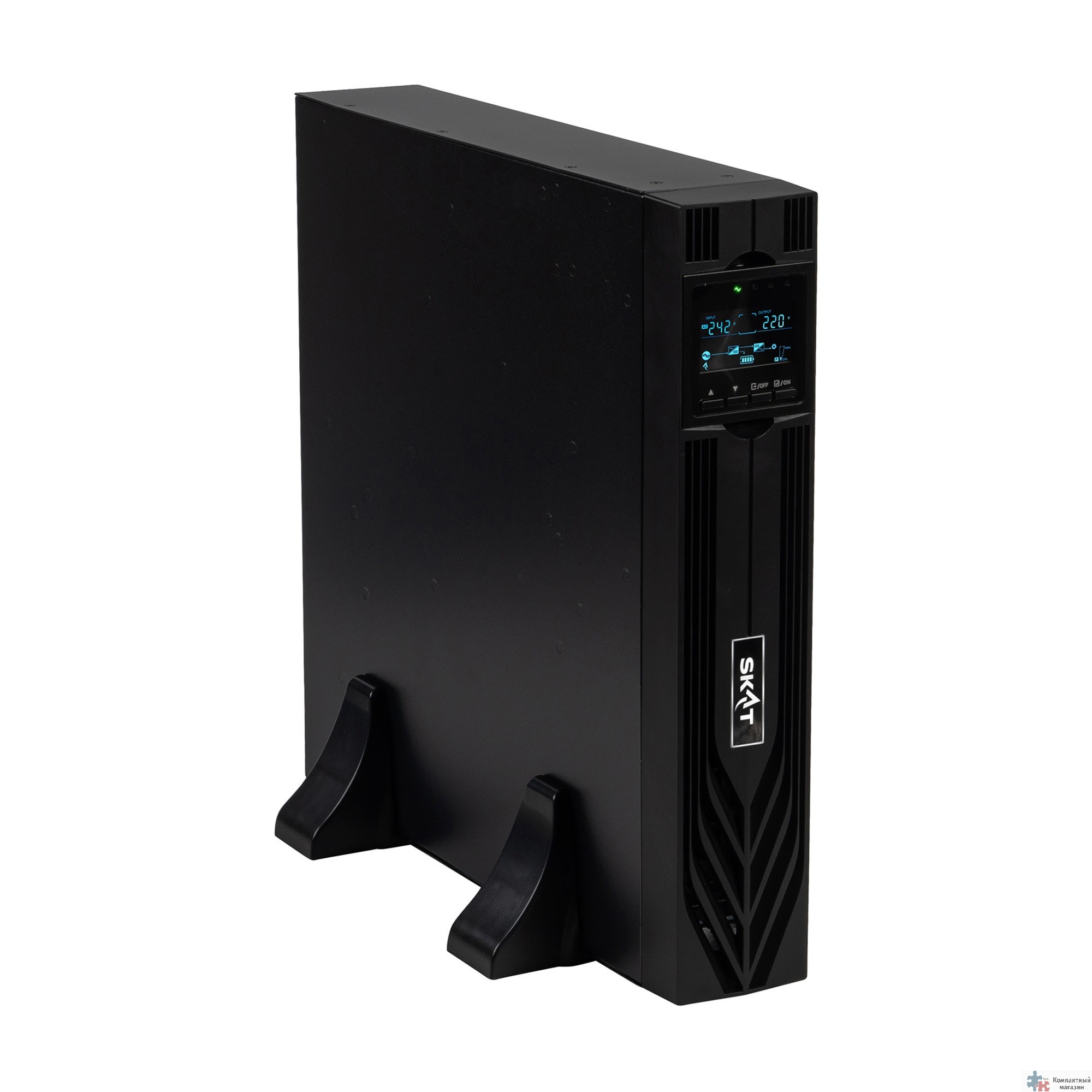 ИБП Бастион SKAT-UPS 2000-RACK-ON-E P3 {Online, синус, 2000ВА/2000 Вт, стойка/на пол, 8xC13, встр. SNMP/USB/RS-232/EPO, БЕЗ АКБ (4 шт 40-200Ач) или SKAT ВС 48/18 RACK, МПТ} (8771)