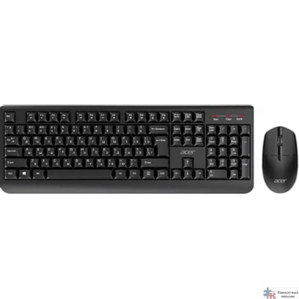 Acer OCC401 [ZL.ACCCC.016] Комплект (клавиатура + мышь)  клав-ра:черный мышь:черный USB Multimedia беспроводной