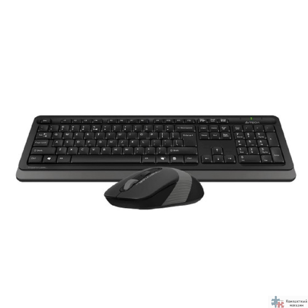 Комплект кл-ра+мышь беспров. A4Tech Fstyler FG1010S black/grey USB (FG1010S GREY)