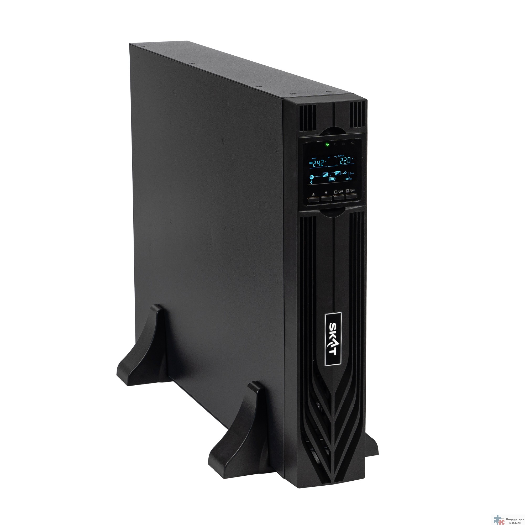 ИБП Бастион SKAT-UPS 3000-RACK-ON P3 {Online, синус, 3000ВА/3000 Вт, стойка/на пол, 2хЕВРО + 1xC19, встр. SNMP/USB/RS-232/EPO, БЕЗ АКБ (6 шт 26-200Ач) или SKAT ВС 72/9 RACK, МПТ} (8774)