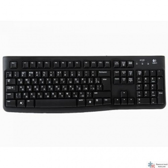 920-002522 Logitech Клавиатура K120 Black USB оригинальная заводская гравировка RU/LAT
