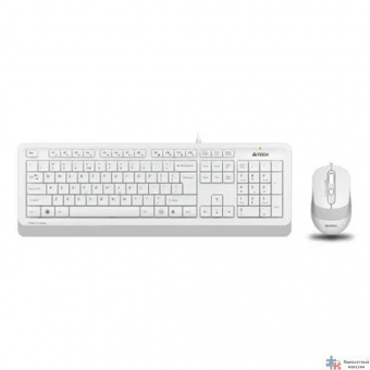 Клавиатура + мышь A4Tech Fstyler F1010 клав:белый/серый мышь:белый/серый USB Multimedia [1147556]