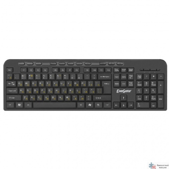 Exegate EX286177RUS Клавиатура ExeGate Multimedia Professional Standard LY-500M (USB, полноразмерная, 115кл., Enter большой, мультимедиа, длина кабеля 1,5м, черная, Color box)