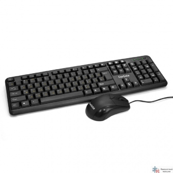 Exegate EX286204RUS Комплект ExeGate Professional Standard Combo MK120 (клавиатура влагозащищенная 104кл.+ мышь оптическая 1000dpi,3 кнопки и колесо прокрутки; USB,длина кабелей 1,5м,черный,ColorBox) 