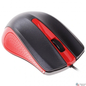 Oklick 225M черный/красный Мышь оптическая (1200dpi) USB (3but) [288237]