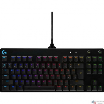 920-009393 Logitech Клавиатура Gaming Pro механическая черный USB оригинальная заводская гравировка RU/LAT