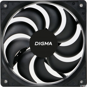 Вентилятор Digma DFAN-120-9 120мм черный 3-pin 4-pin (Molex)Ret