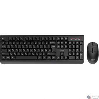 Acer OCC401 [ZL.ACCCC.016] Комплект (клавиатура + мышь)  клав-ра:черный мышь:черный USB Multimedia беспроводной