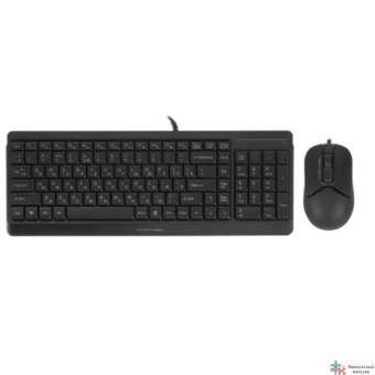 Клавиатура + мышь A4Tech Fstyler F1512 клав:черный мышь:черный USB (F1512 BLACK)